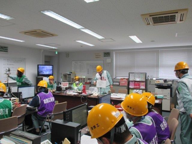 【緊急対策本部活動訓練】緊急対策本部内での情報収集・意思決定・指示伝達
