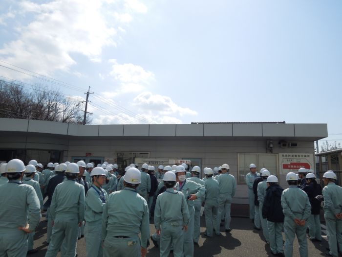 【避難・点呼訓練】所員全員による避難・点呼